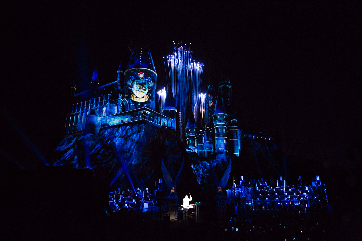Nighttime Lights at Hogwarts Castle