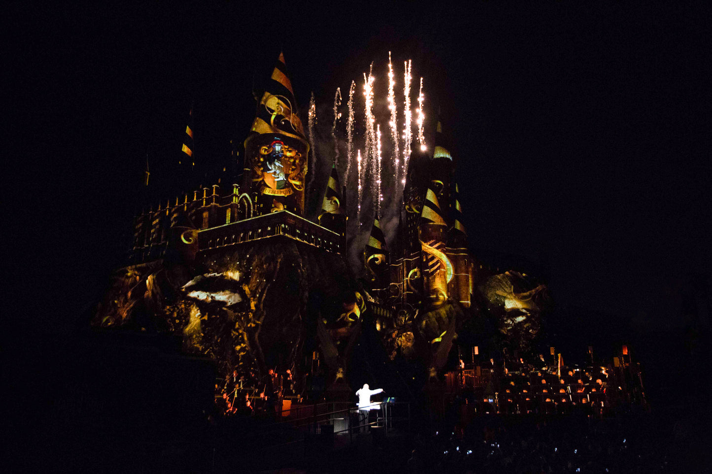 Nighttime Lights at Hogwarts Castle