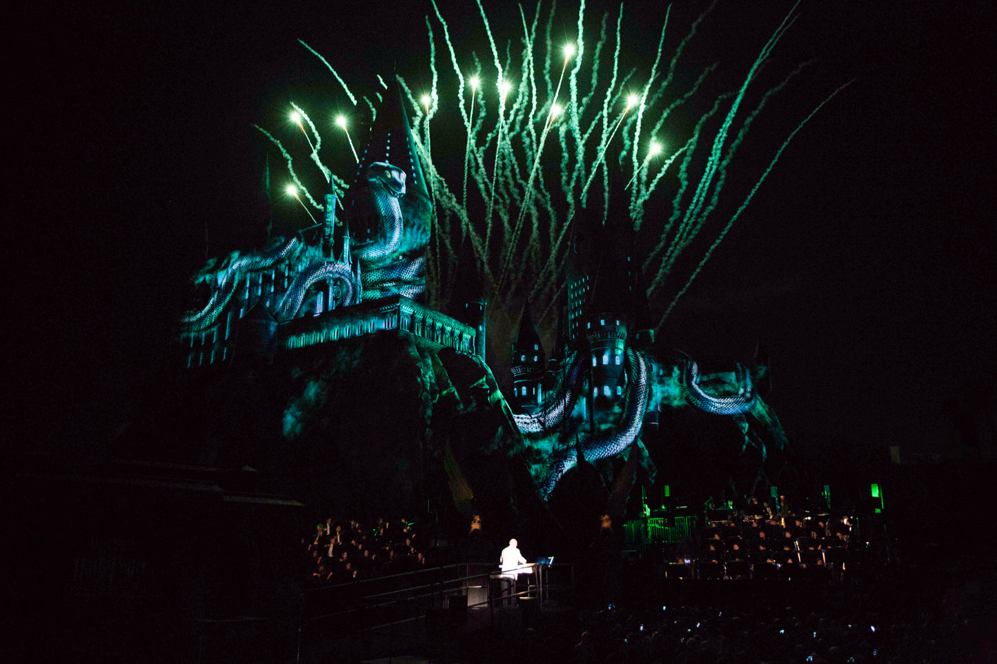 Nighttime Lights at Hogwarts Castle