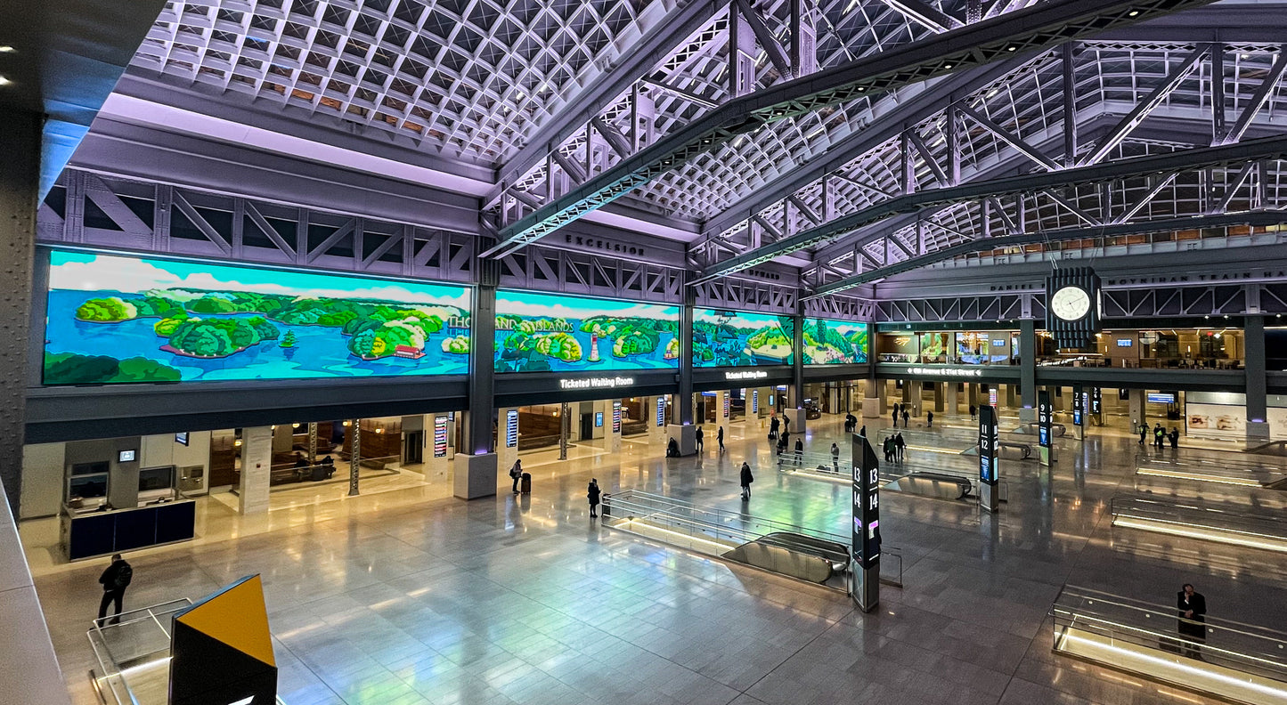 Multimédia d’envergure au Moynihan Train Hall