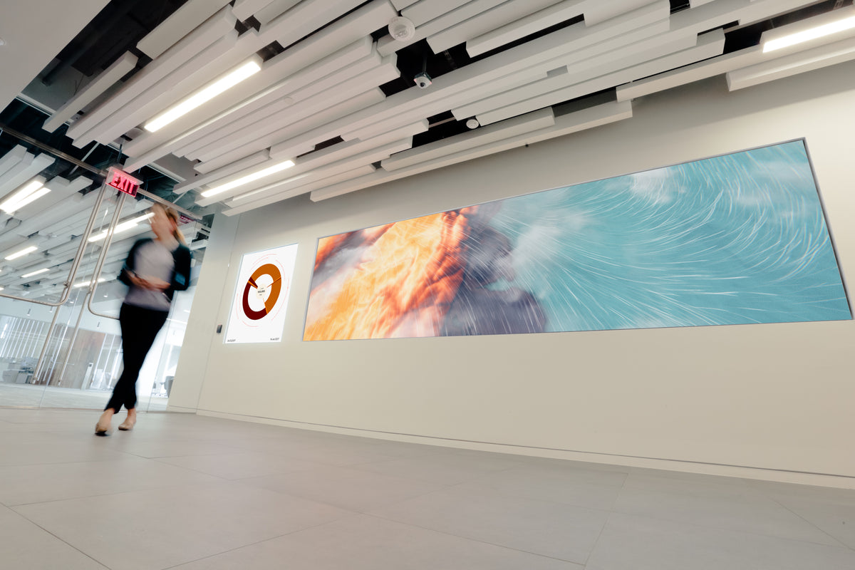 Le mur médiatique des bureaux d’Exelon Corp