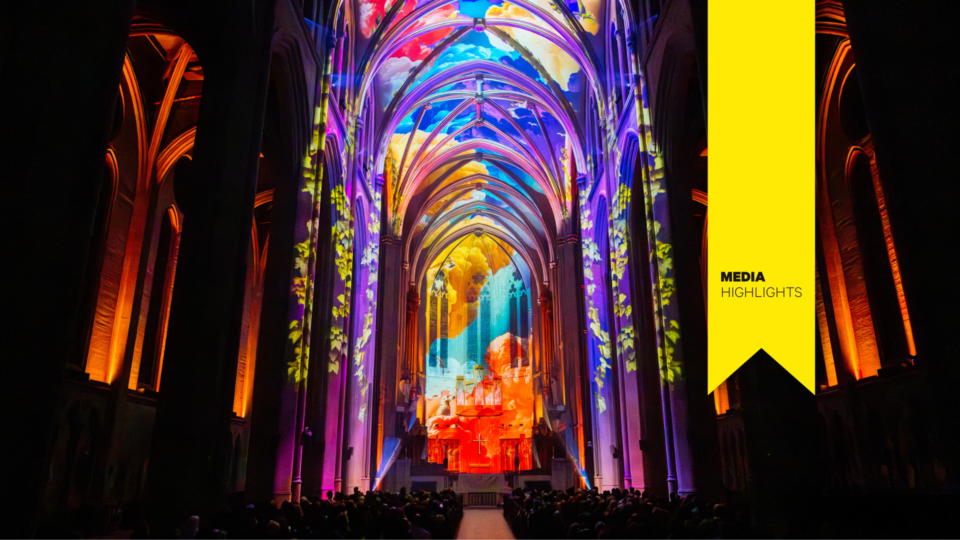 Media Highlights: Sacraments in Neon with Aura at Grace Cathedral