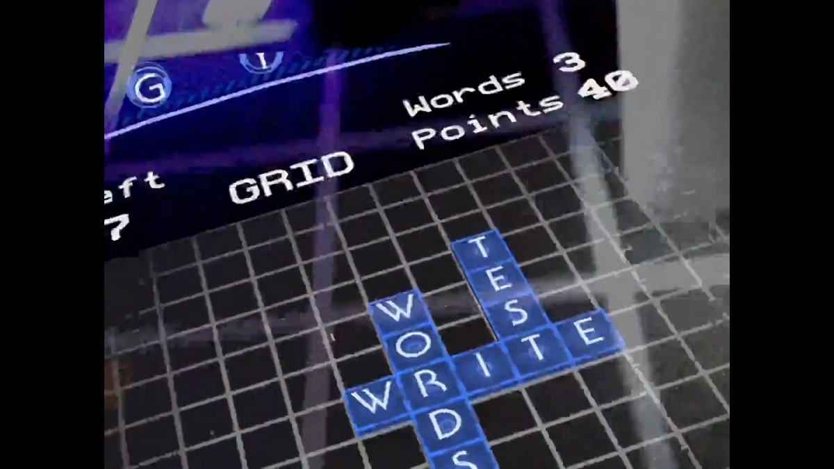 Mixed Reality Crosswords