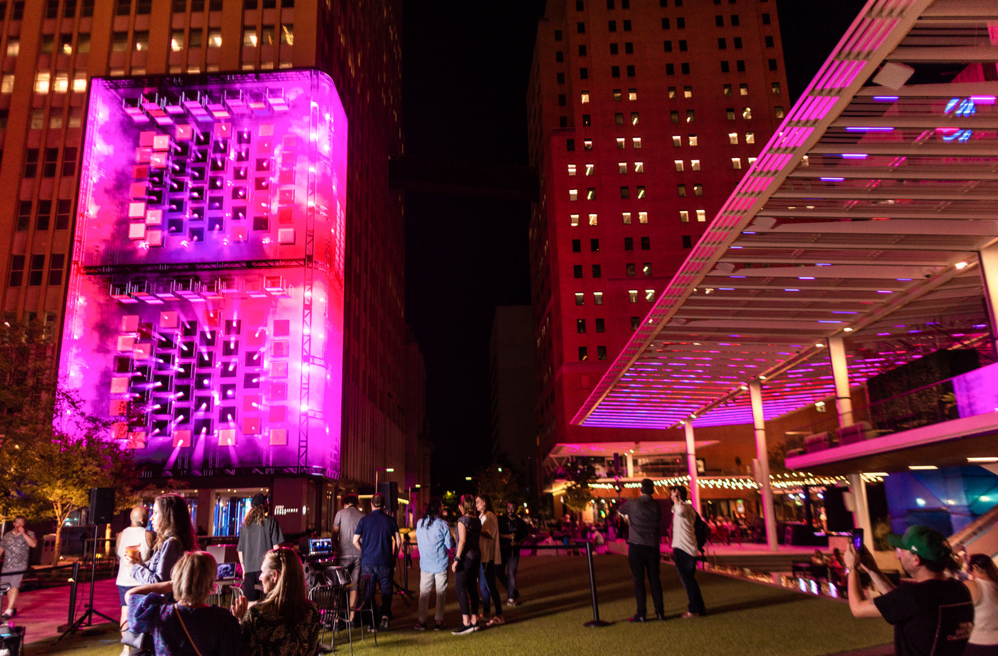 AT&T Discovery District's Audio-Reactive Stage