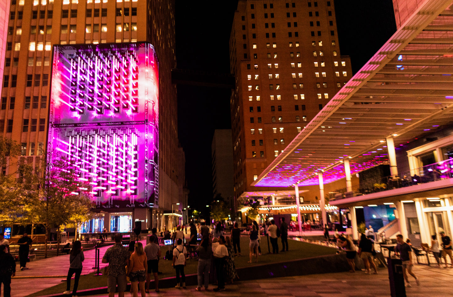 AT&T Discovery District's Audio-Reactive Stage