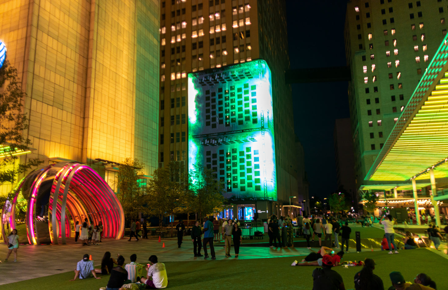 AT&T Discovery District's Audio-Reactive Stage