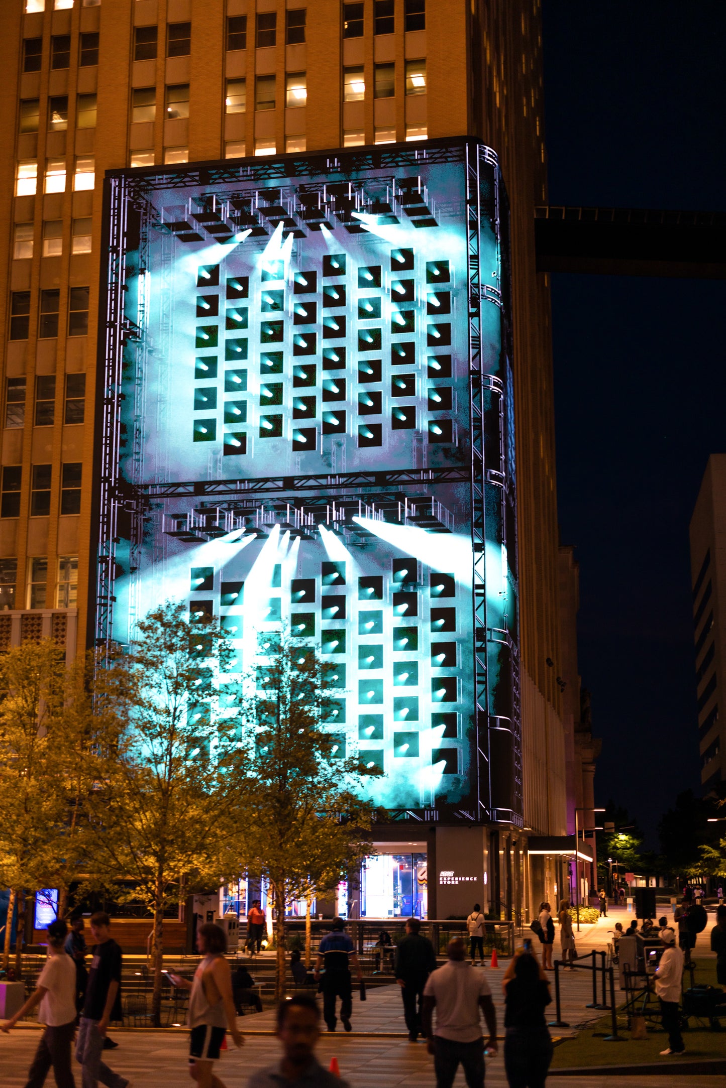 AT&T Discovery District's Audio-Reactive Stage