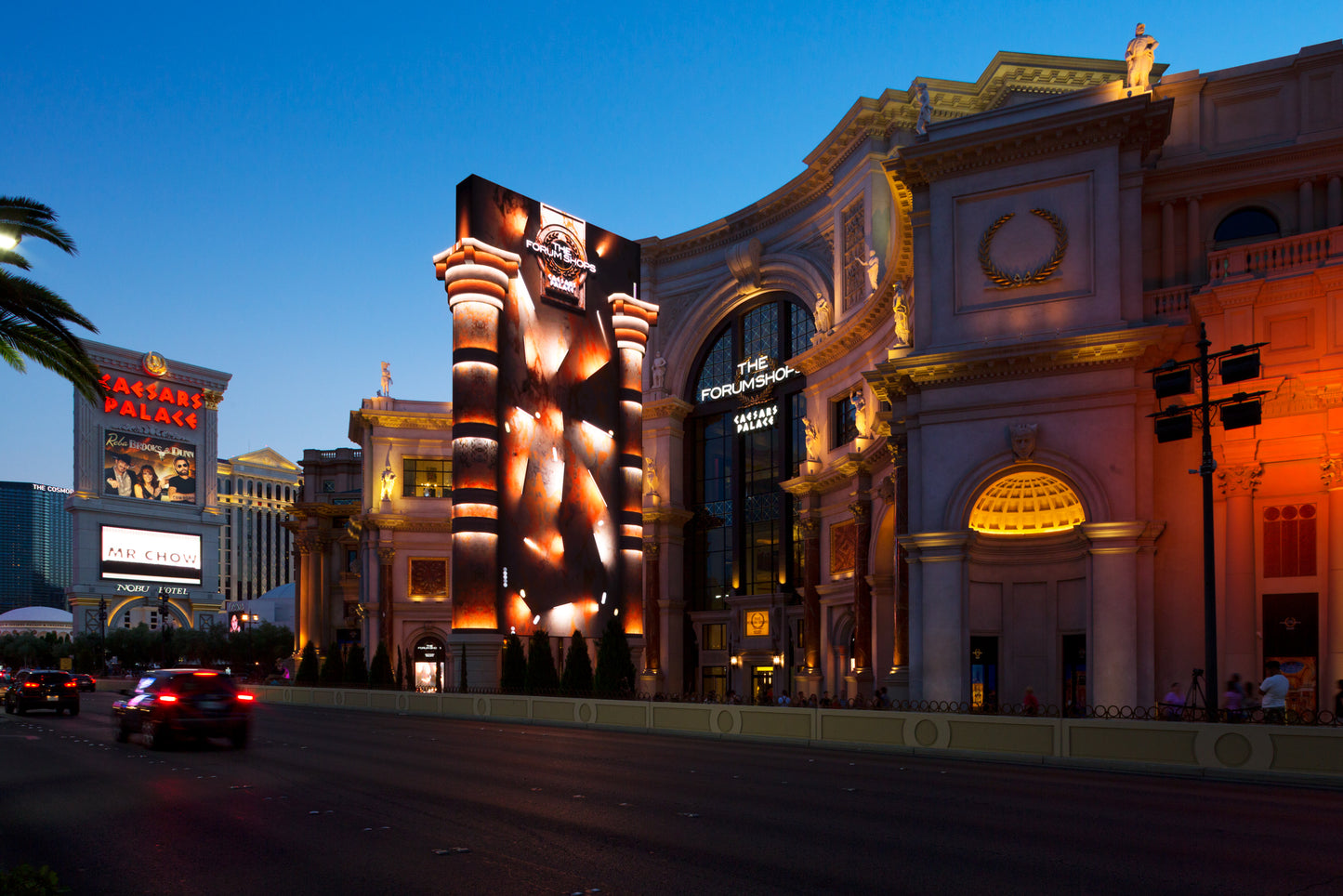 Une marquise multimédia au Forum Shops