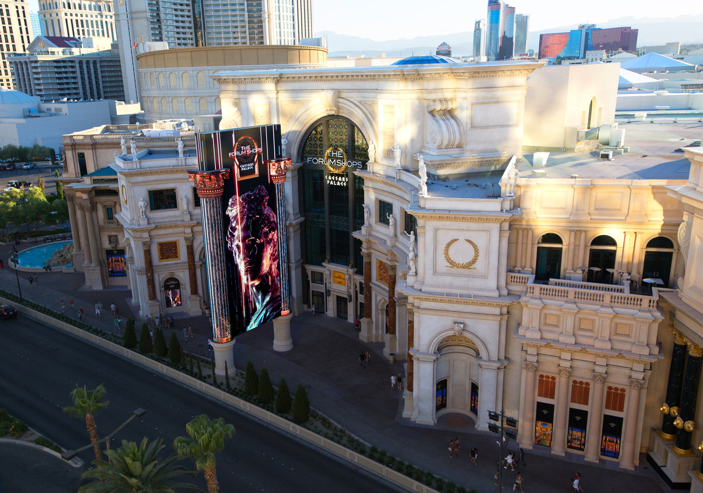 Une marquise multimédia au Forum Shops