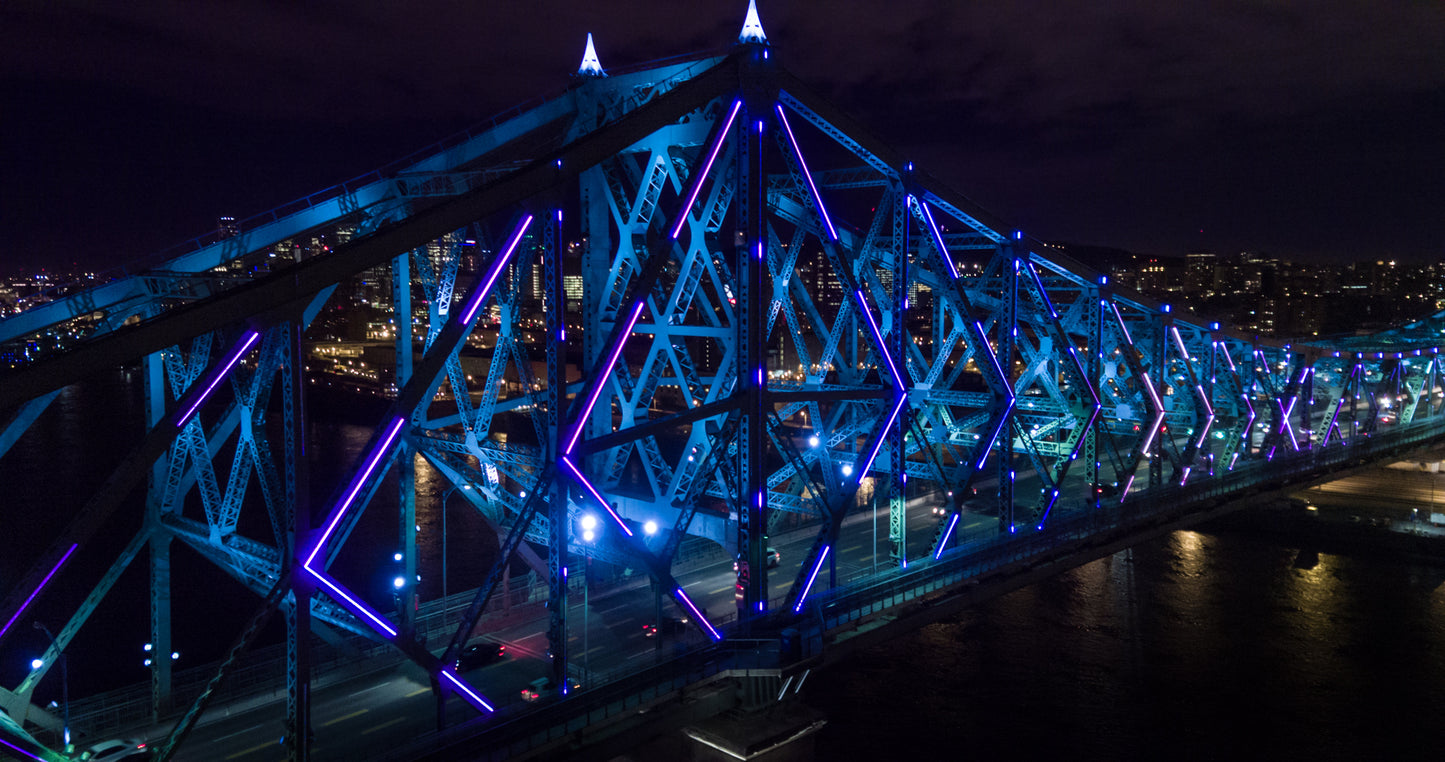 Illumination du pont Jacques-Cartier