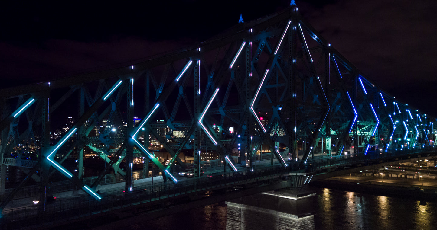 Illumination du pont Jacques-Cartier