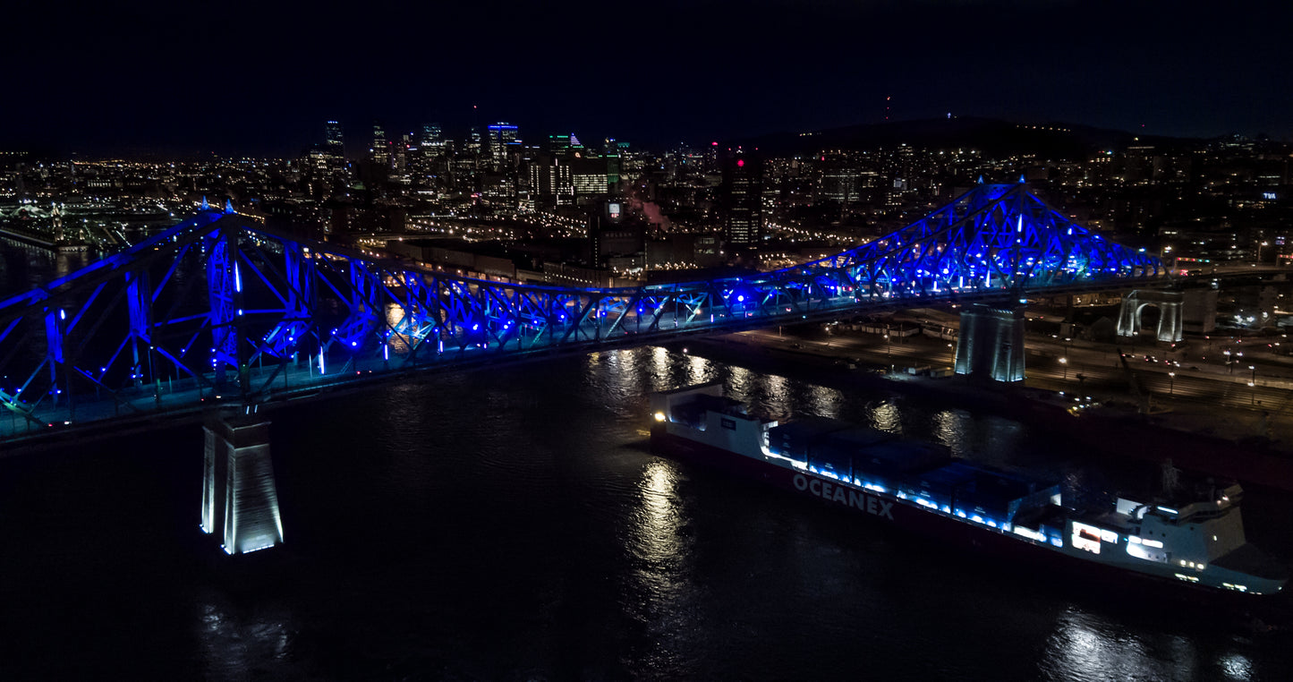 Illumination du pont Jacques-Cartier