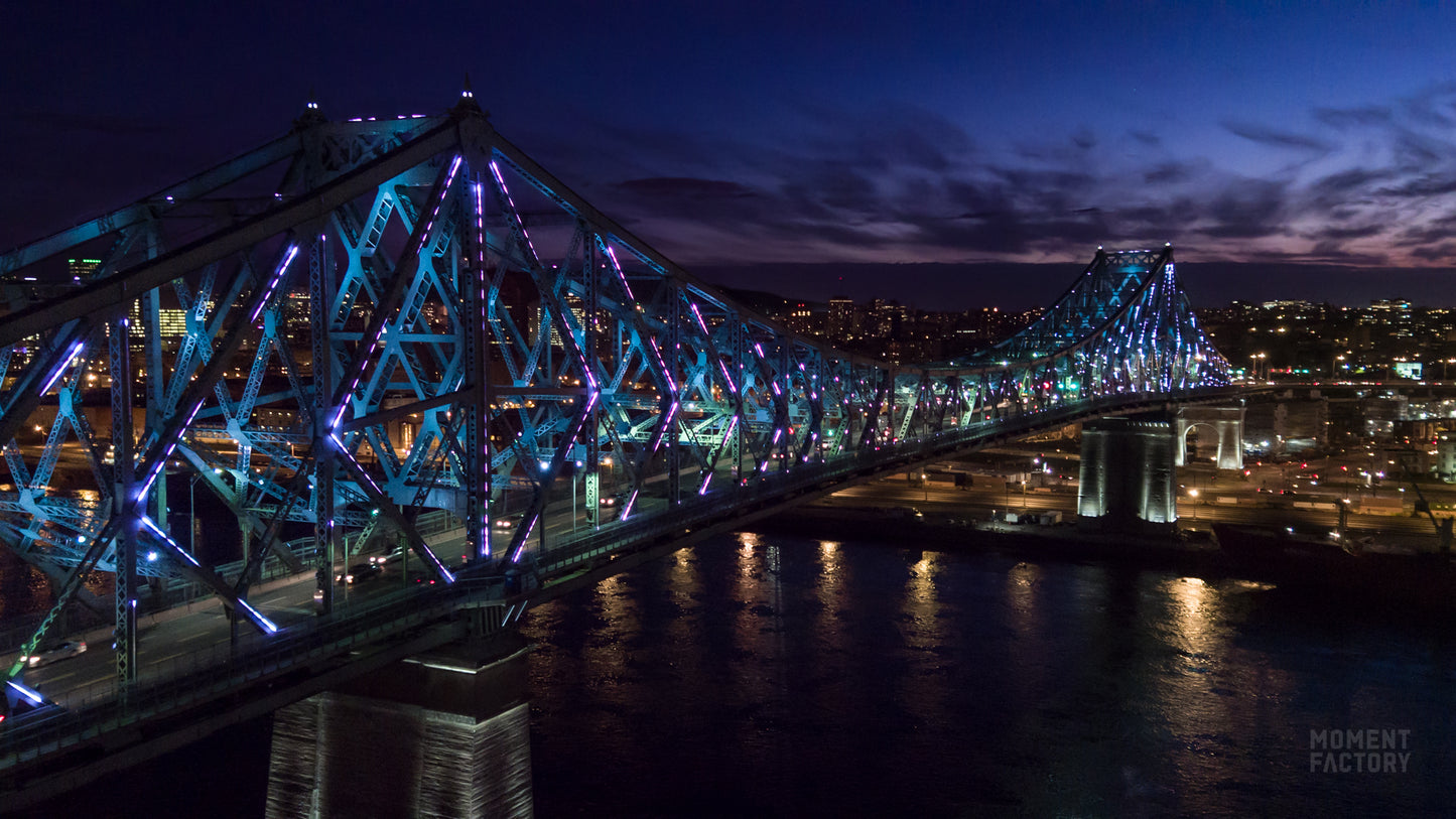 Illumination du pont Jacques-Cartier