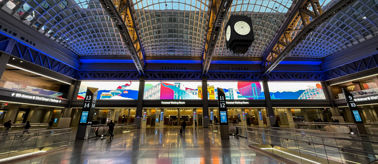 Iconic Multimedia at Moynihan Train Hall