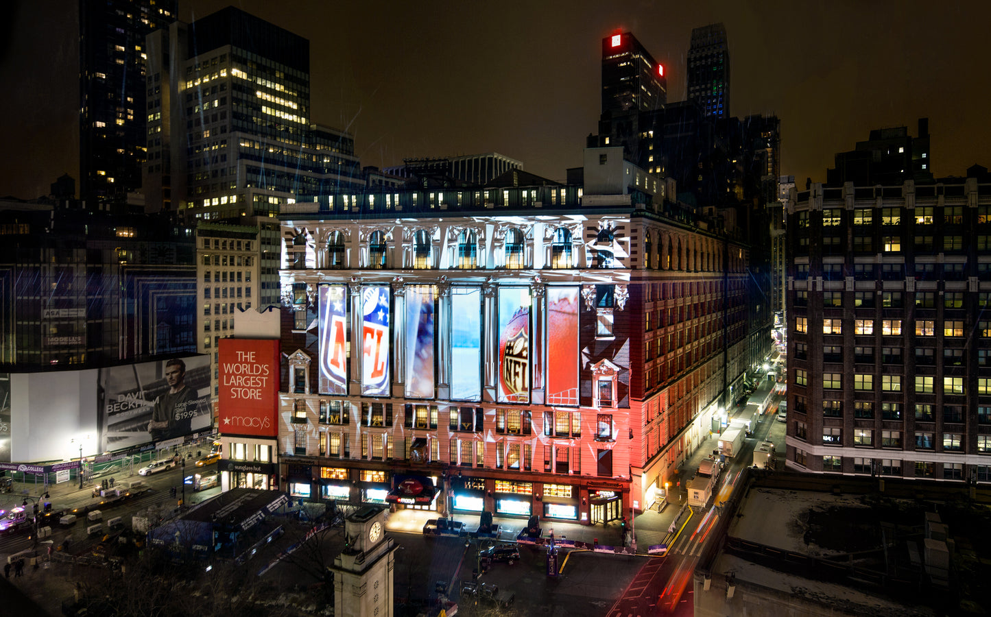 Théâtre virtuel à New York pour le Super Bowl XLVIII de la NFL